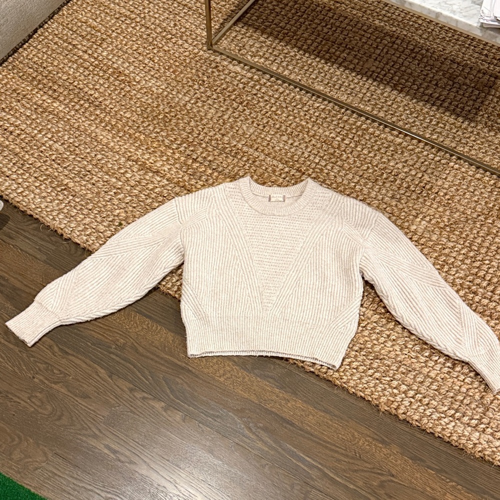 Altar'd State Cream Crew Neck Sweater